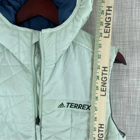 NWT Adidas Terrex womens S hoodie vest light green full zip jacket 3069 - Picture 5 of 9